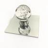 Zinc Furniture Hardware Style Crystal Glass Cabinet Drawer Chrome Knob