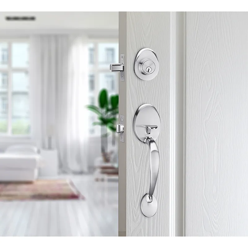Main Entry Entrance Grip Handle Door Knob Lever Deadbolt Lock Set Lock