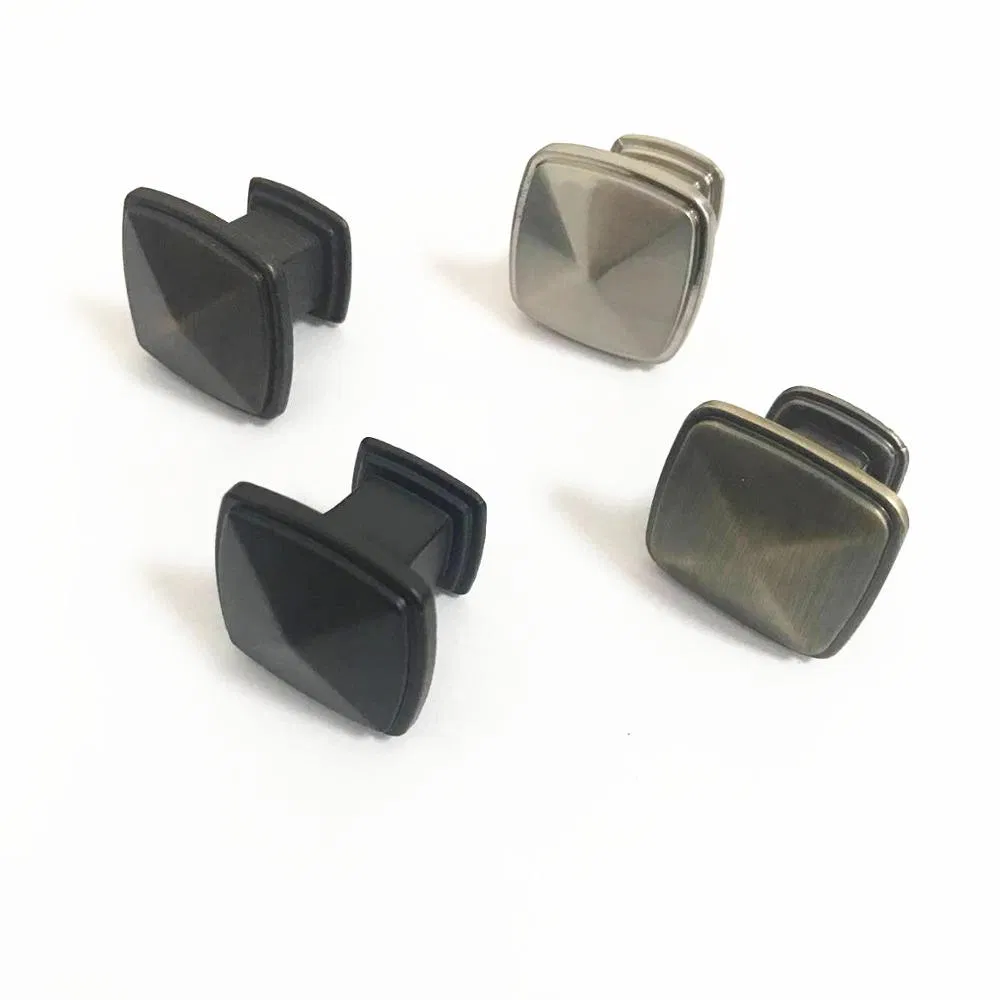 Furniture Hardware Single Hole Square Antique Dresser Handle Kitchen Cabinet Pull Knob