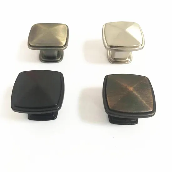 Furniture Hardware Single Hole Square Antique Dresser Handle Kitchen Cabinet Pull Knob