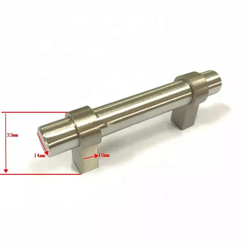 Stainless Steel Rounded T-Bar Pull Cabinet Handle Cupboard Hardware Drawer Dresser Pull