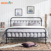 Bed with Headboard and Footboard Wrought Iron Bed Frame
