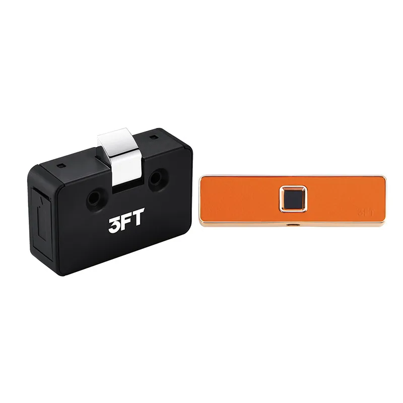 Smart Biometric Leather Hidden File Cabinet Lock Electronic USB Rechargeable Drawer Locks