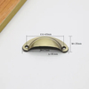 Antique Brass Old Style Half Round Shell Cabinet Classical Cup Handle