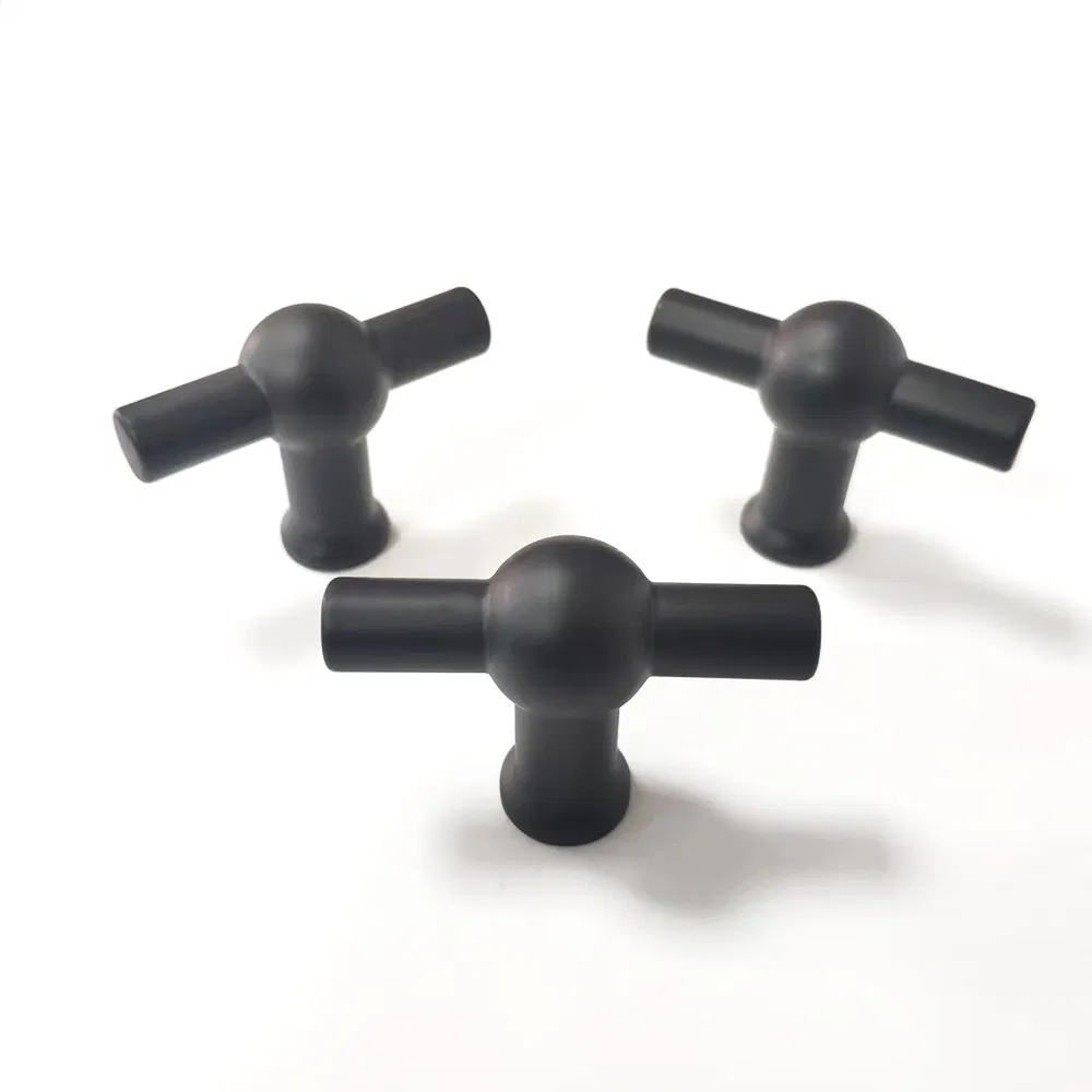Custom Modern Door Handles Black Dresser Kitchen Cabinet T Bar Pull Knob