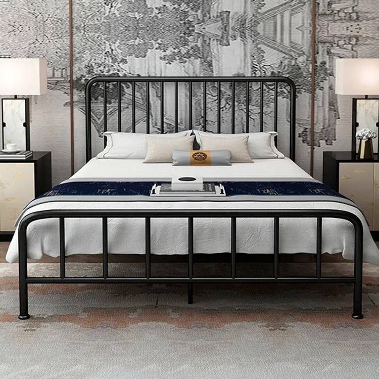 Furniture Metal Queen Size Double Golden Color Bed Frame for Adults