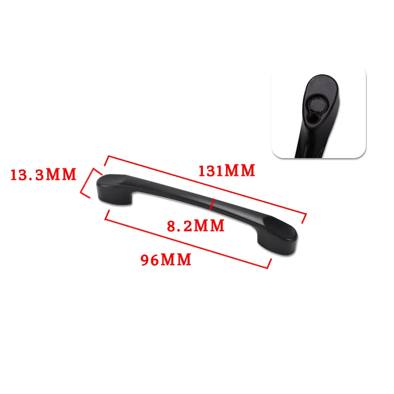 Zinc Alloy Kitchen Black Cabinet Handle Furniture Drawer Handles and Knobs