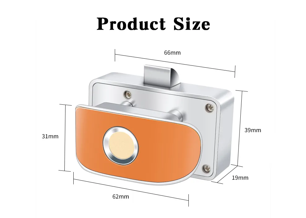 Smart Fingerprint Cabinet Drawer Lock Child Safety Electric Furniture Cupboard Lock