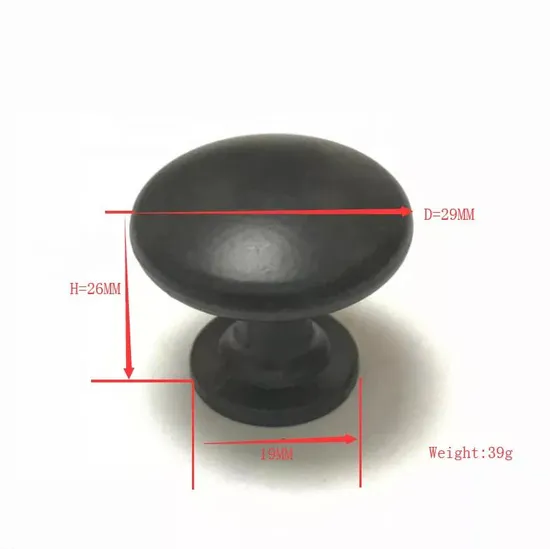 Zinc Alloy Handles Kitchen Furniture Cabinet Round Single Hole Handles Knob