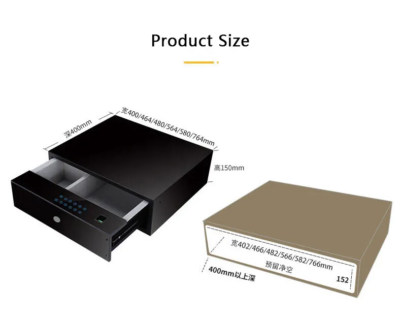 Wardrobe Code Slide out Hidden Finance Drawer Safe