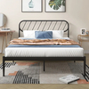 Simplicity Metal Double Bed Frame Pink with Bedroom Furniture