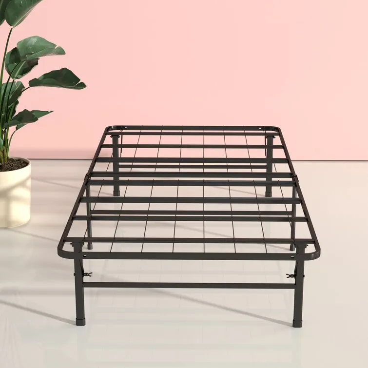 14 Inch Double Foldable Metal Furniture Platform Bed Frame