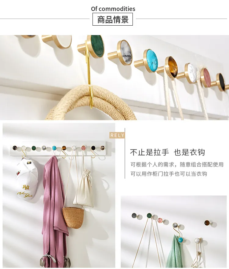 Zinc Alloy Craft Furniture Knobs Brass Antiqui Colorful Shell Cabinet Brass Handles