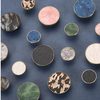 Zinc Alloy Craft Furniture Knobs Brass Antiqui Colorful Shell Cabinet Brass Handles