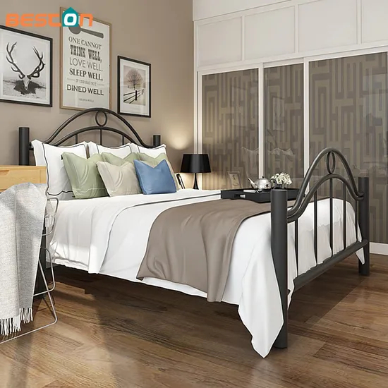 Metallic Beds Single Double King Full Size White Gold Metal Bed Frame