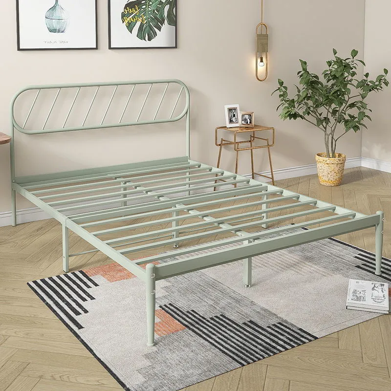 Simplicity Metal Double Bed Frame Pink with Bedroom Furniture