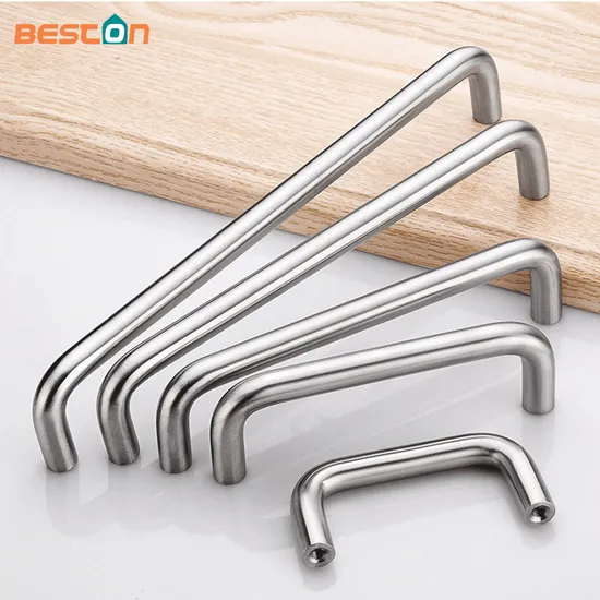 Stainless Steel Nickel Solid Round U Shape Cabinet Drawer Door Pull Handle