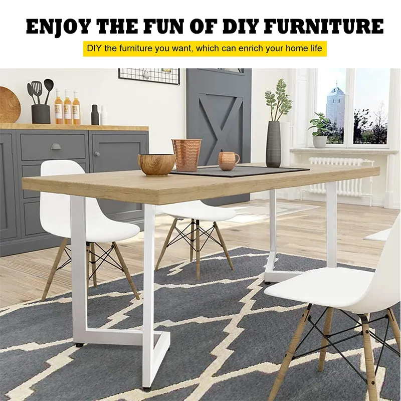 Factory Custom Wholesale Fashion Design Modern White Metal Dining Table Legs
