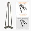 Steel Matt Black Coffee Dining Furniture Metal Table Hairpin Legs