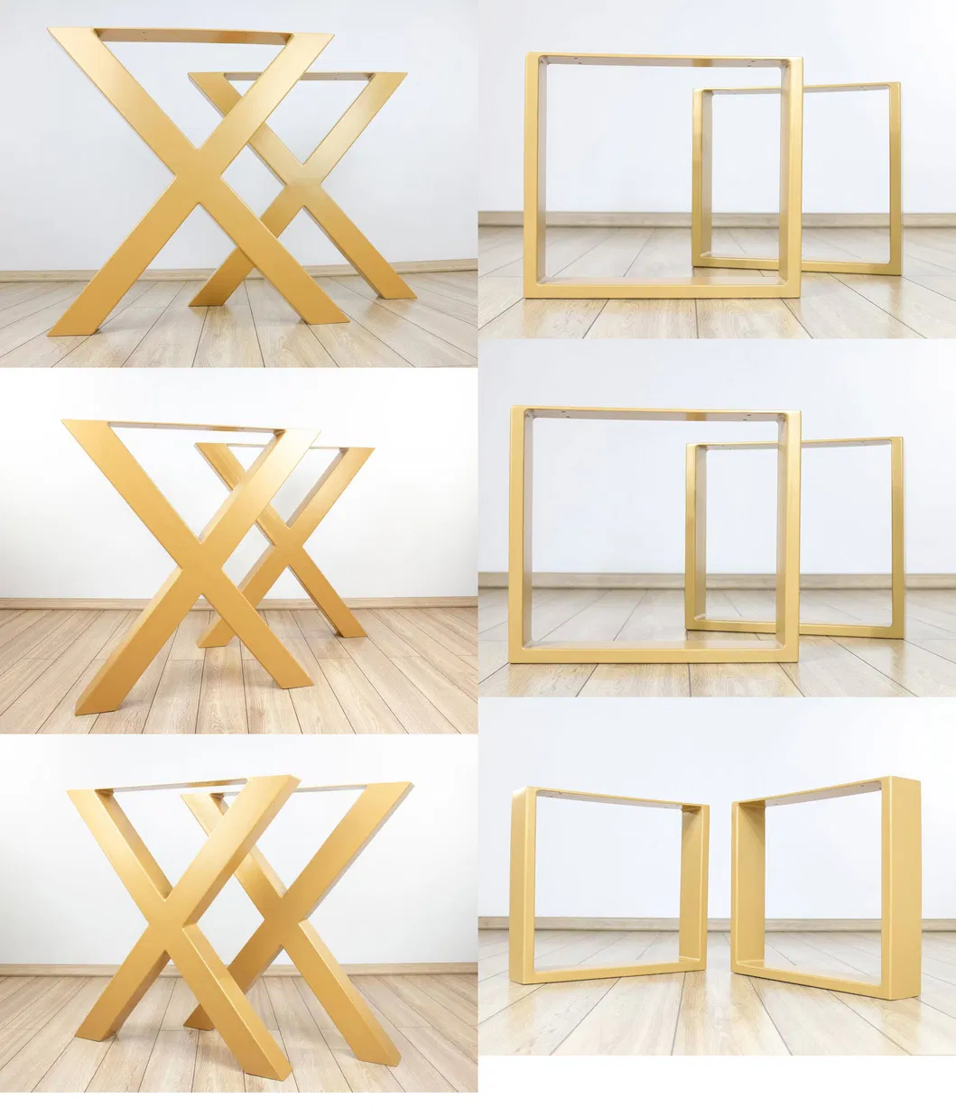 Furniture Office Dining Desk X Shape Steel Coffee Dining Metal Table Legs