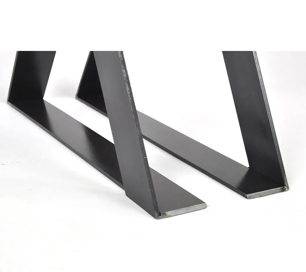 Furniture Feet Frame Brushed Polished X Square Console End Table Legs