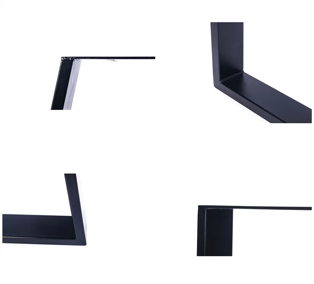 Black Steel Table Solid Iron Bar Laptop Desk DIY Bench Table Legs