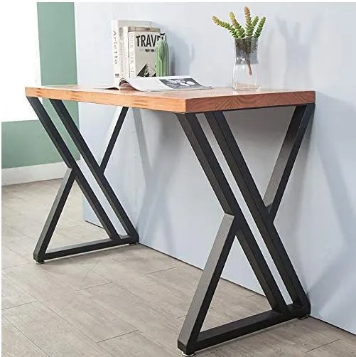 Industrial Style Durable Metal Table Legs Frame X-Shape Base for Furniture Legs