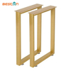 Square Tube Iron Heavy Duty Coffee Dining Office Desk Brass Table Legs