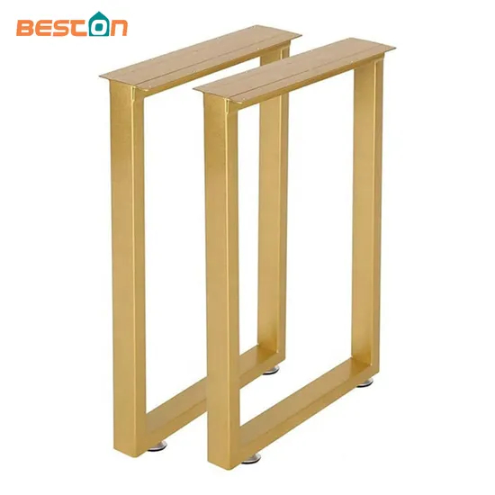 Square Tube Iron Heavy Duty Coffee Dining Office Desk Brass Table Legs