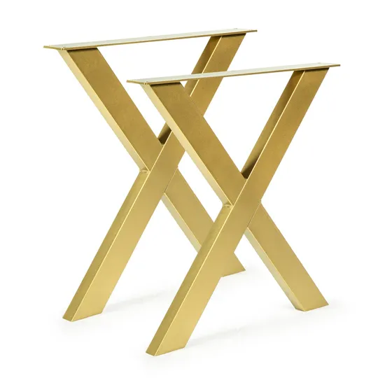 Heavy Duty Custom Furniture Decoration DIY Coffee X Industrial Table Legs