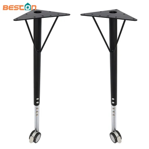 Black Hot Sale Metal Modern Dining Chrome Furniture Telescopic Table Leg