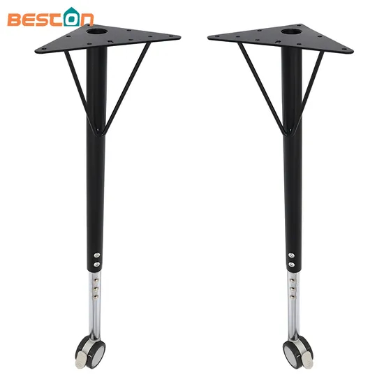 Black Hot Sale Metal Modern Dining Chrome Furniture Telescopic Table Leg
