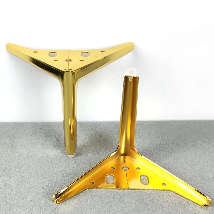 Luxury Replacement Metal Chromed Gold Furniture Sofa Legs