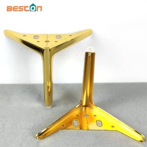 Luxury Replacement Metal Chromed Gold Furniture Sofa Legs