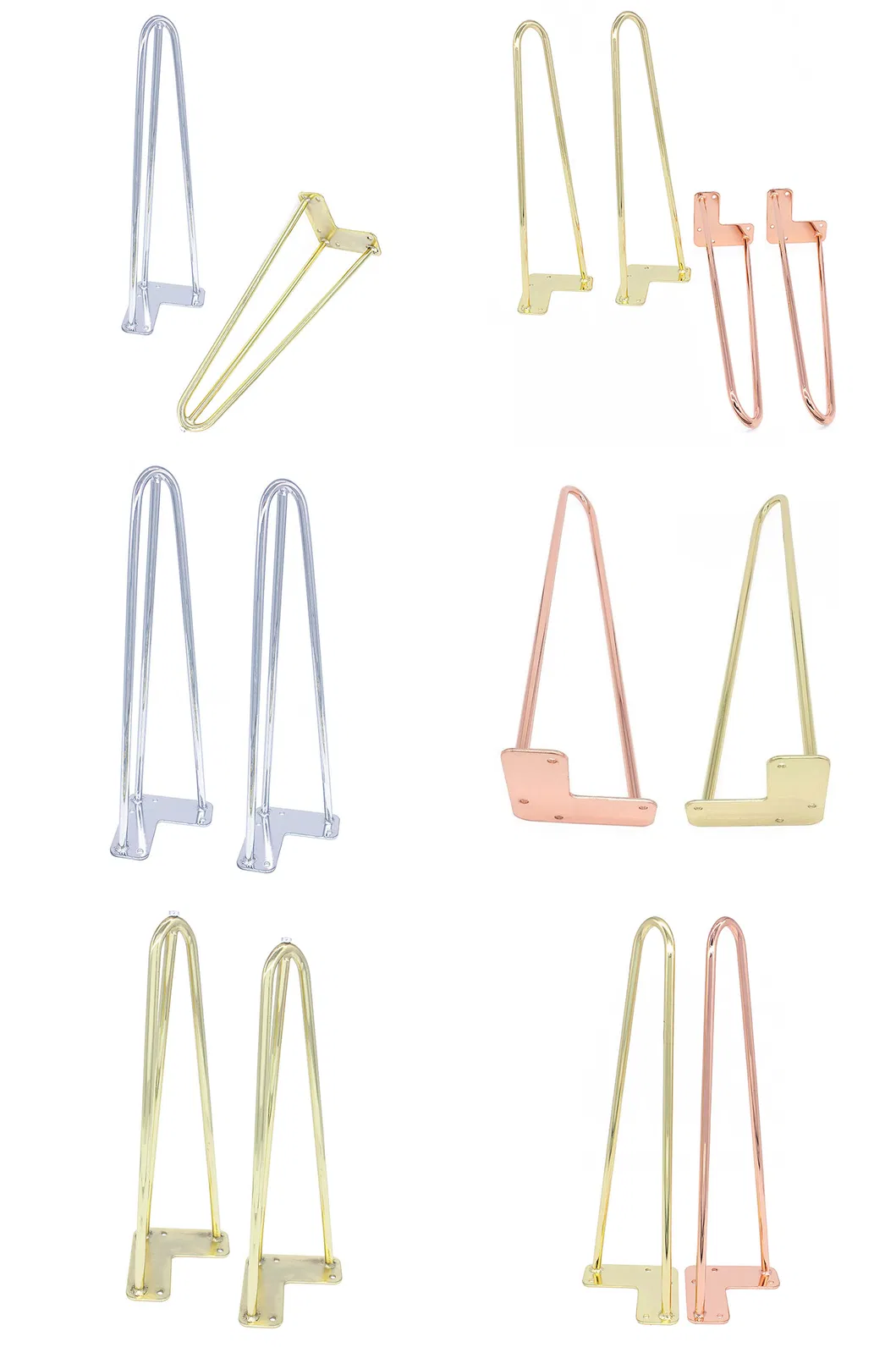 Luxury Coffee Metal Furniture Hairpin Rose Gold Table Legs