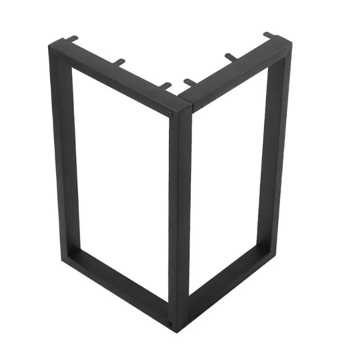 Black Powder Coating Wrought Modern Frame Customized Shaped Metal Table Leg