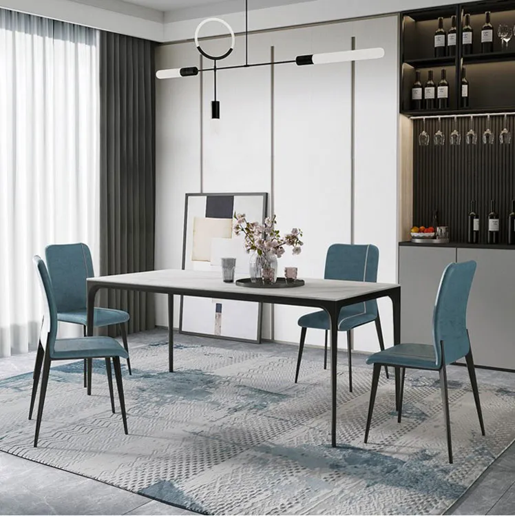 Furniture Office Dining Desk Industrial Metal Aluminum Alloy Glass Marble Table Legs