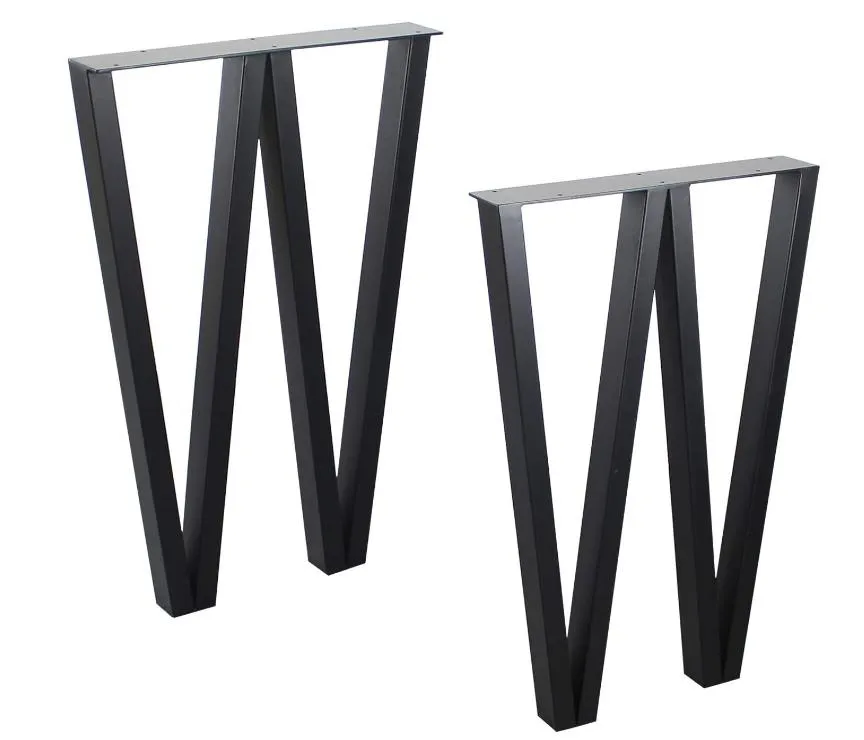 Black Steel Solid Iron Bar Laptop Desk Bench Legs Coffee Table Legs