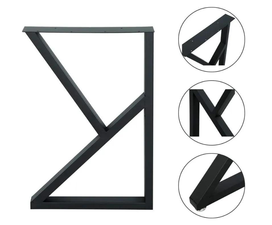 Industrial Table Legs Black Metal Furniture Legs