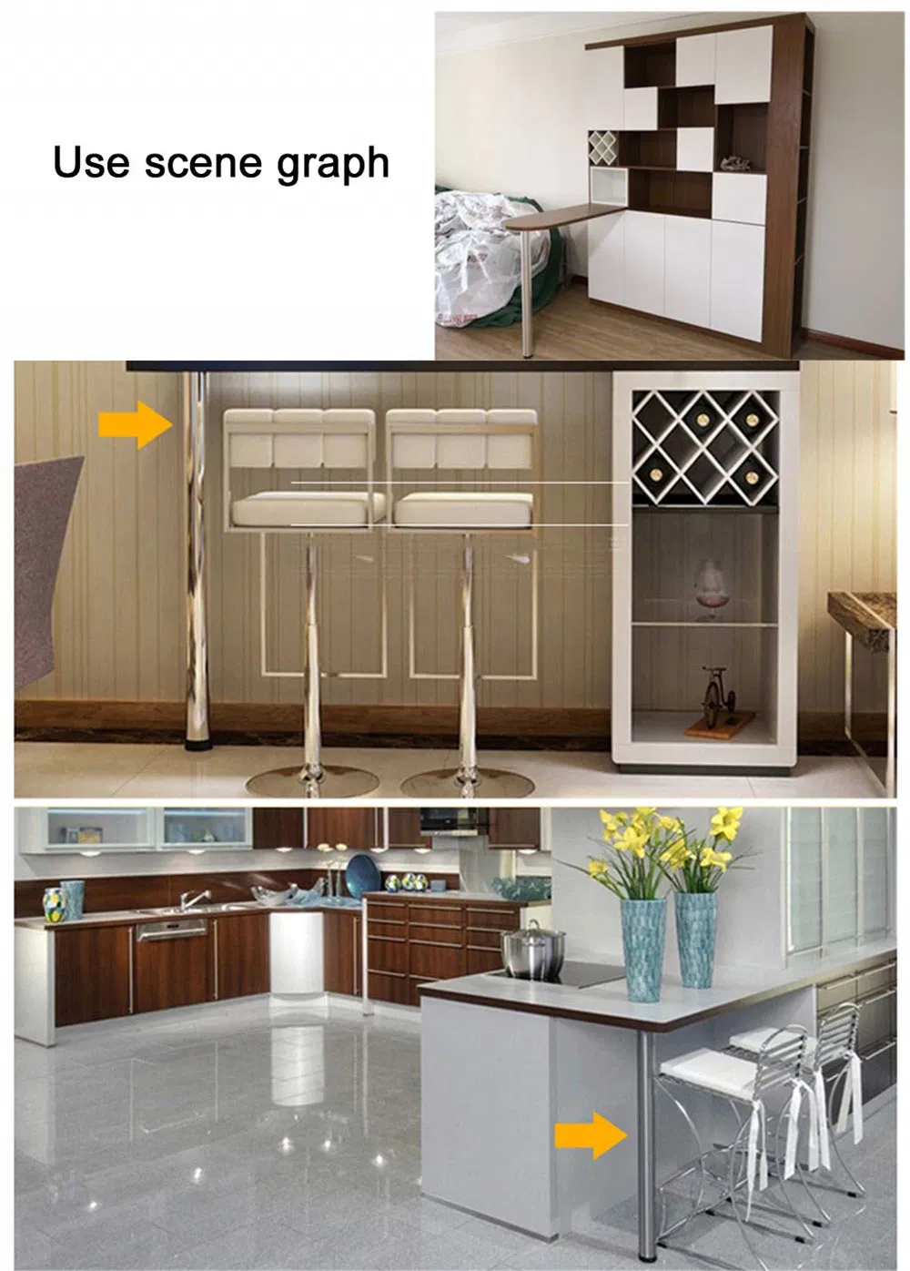 Telescopic Folding Adjustable Metal Table Legs