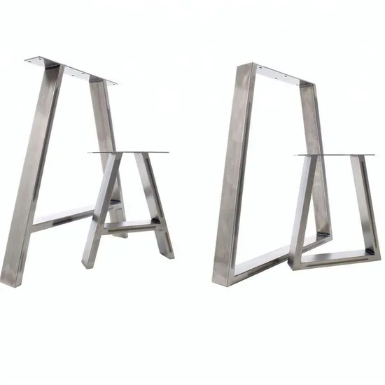Factory Price Trapezoid Modern Stainless Steel Dining Table Legs