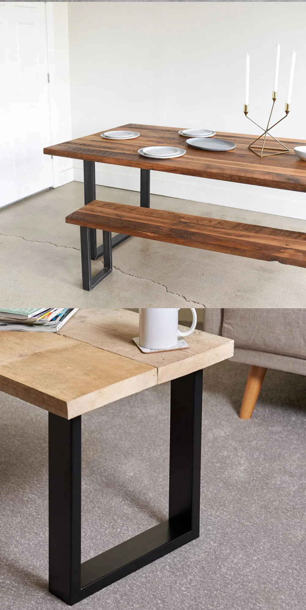 Hot Selling Steel L-Shaped Table Legs Black Coffee Dining Table Legs